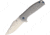 Kizer Cutlery Ursa Minor Framelock Folding Knife, 3in Stonewash Cpm S35Vn SS Clip Point Blade, Gray Titanium Handle, Pocket Clip, Camo Nylon Case, KI3472