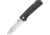 Kizer Cutlery V3 Vigor Linerlock Black Folding Knife,3in,Standard Edge,Satin,Black,G10 Handle KIV3403A1