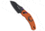 Kizer Cutlery Mini Bulldog Folding Knife, 2.51in, Nitro V Steel, Sheepsfoot Blade, G-10, Orange Handle, Orange/Black, 6.18 inch, BHQ-220280