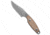 Kizer Kizer Derek Sharon Muskrat Fixed Blade Knife Brown Micarta 3.1" Stonewash, Brown, 154CM, adult, BHQ-206170