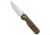 Kizer Kizer Militaw Clutch Lock Knife Green G-10/Mkuruti Wood 3.4" Satin Nitro-V, Green/Wood, Nitro-V, adult, BHQ-224708