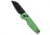 Kizer Kizer Parakeet Button Lock Knife Green Aluminum 2.5" Black, Green, Nitro-V, adult, BHQ-213540
