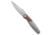 Kizer Kizer RAZE Liner Lock Knife Titanium + Leather 3.50" Stonewash, Brown/Gray, CPM S45VN, adult, BHQ-220785