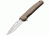 Kizlyar Biker-Z V3 Folding Knife,3.625in,Satin 440C Stainless Blade,Contoured 3D Textured Tan G-10 Handle KK0130