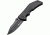 Kizlyar Bloke Z Folding Knife,3.875in,D2 Steel Standard Edge Wide Blade,Textured Black G-10 Handle KK0159
