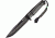 Kizlyar Delta Tactical Echelon Fixed Blade Knife,6in,Black D2 Steel Broad Tip Blade,Black Kraton Handle KK0208