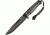 Kizlyar Delta Tactical Echelon Fixed Blade Knife,6in,Black Titanium Broad Tip Blade,Black Kraton Handle KK0206