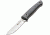 Kizlyar Santi Fixed Blade Knife,3.5in,Satin Stainless Drop Point Blade,Ergonomic Black/Gray Micarta Handle KK0045