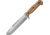 Kizlyar Survivalist Full g Knife, 13in Overall, 7.5in Satin Aus-8 SS Drop Point, Brown Wood Handle, Glass Breaker, Dual Lashing Holes, Camo Nylon Sheath, KK0241