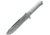 Kizlyar Survivalist Z D2 Gray Knife, 12.5 overall, Grooved and textured black aluminum handle, KK0078