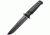 Kizlyar Trident Tactical Fixed Blade Knife,6in,Black AUS-8 Stainless Blade,Black Kraton Handle KK0213