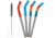 Klean Kanteen Straw, 8mm - 4 Pack, Multi-Color/Brushed Stainless, Short, 1009508