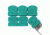Klecker Daily Carry Tool Cap 6 pcs, Turquoise STW-302-TUR