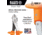 Klein Tools Diagonal Cutting Plier, High Leverage, 8In, Orange, D228-8-INS