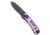 Knafs KNAFS Lander 1 Liner Lock Knife Sfank &amp; Gary G-10 2.75" Black SW, Pink/Purple, D2, adult, BHQ-234111