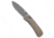 Knafs KNAFS Lander 3 Clutch Lock Knife Moondust Micarta 2.75" Gray Stonewash PVD, Green, CPM S35VN, adult, BHQ-208426