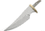 Knifemaking Clip Blade Guard/Sheath, Blade, 6.25in Overall, 3.75in Mirror SS Clip Point Blade, Brass Guard, Brown Leather Belt Sheath, BL-7723