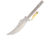 Knifemaking Clip Point Skinner Blade with Carbon Steel Construction Knife, Overall 10in, Blade 5.5in L Carbon Steel L Standard Edge, Removable Brass Guard, EG-618