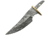 Knifemaking Damascus Blade With Sheath Fixed Blade Knife, 4.5in, Damascus Steel, Handle BLSODMB5