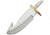 Knifemaking Guthook Blade With Sheath Fixed Blade Knife, 4.5in, Stainless Steel, Standard Edge, Mirror Polish, Handle BLSOBBL2