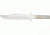 Knifemaking Stainless Fixed Blade Knife, 6in, H1, Clip Point, Stainless Steel, SO-BL7