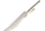 Knifemaking Upswept Knife, Overall 14.5in, Blade 9.25in L Carbon Steel L Standard Edge, Removable Brass Guard, EG-615