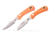 Knives of Alaska Muskrat / Cub Bear Combo Fixed Blade Knives, 2.25in / 2.75in, CPM-S30V Stainless Steel, Round Point/Caping Blade, Santoprene, Orange Handle, 00104FG
