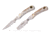 Knives of Alaska Muskrat/Cub Bear Combo Fixed Blade Knives, 2.25in/2.75in, Magnacut Stainless Steel, Round Tip/Caping Blade, Stag, White/Brown, 00107FG