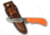 Knives of Alaska Trekker Series Whitetail Hunter D2 Knife, Suregrip Handle, Hunters Orange 00178FG