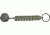 Knotty Boys 6 in. Monkey Fist Keychain, Foliage-ACU KYKM0410