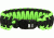 Knotty Boys Fat Boy Survival Bracelet, Black-Neon Green, 9in. Diameter KY103