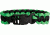 Knotty Boys Single Weave Survival Bracelet, Black-Lime Green, 8in. Diameter KY213