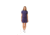 Krimson Klover Dina 1/4 Zip Polos - Womens, Indigo, Large, S23129-405-L