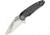 Krudo Revolute Framelock Folding Knife, 3.5in Satin 9Cr18Mov SS Blade, Black 420J2 SS Handle, Glass Breaker, Polished Finish Tread Plate Pattern On Handle, Thumb Wedge For Pocket Deployment, KMAV303