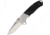 Krudo VINIX Framelock Folding Knife,3.5in,N690 Steel,Standard Edge,Drop Point,Stonewash,Black,G10 Handle SNG246