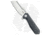 Kubey Atlas Folding Knife, 3.31in, Sandvik 14C28N, Sheepsfoot Blade, G10 Black Handle, Gray/Black, 7.80in, BHQ-217410