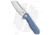 Kubey Atlas Folding Knife, 3.31in, Sandvik 14C28N, Sheepsfoot Blade, G10 Blue Handle, Gray/Blue, 7.80in, BHQ-217112