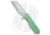 Kubey Atlas Folding Knife, 3.31in, Sandvik 14C28N, Sheepsfoot Blade, G10 Jade Handle, Gray/Jade, 7.80in, BHQ-217113