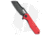 Kubey Atlas Folding Knife, 3.31in, Sandvik 14C28N, Sheepsfoot Blade, G10 Red Handle, Black/Red, 7.80in, BHQ-216981