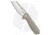 Kubey Atlas Folding Knife, 3.31in, Sandvik 14C28N, Sheepsfoot Blade, G10 Tan Handle, Gray/Tan, 7.80in, BHQ-217114
