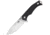 Kubey Fixed Blade Black Knife, 4.13 stonewash finish D2 tool steel tanto blade, Black textured G10 handle, FKU184C
