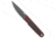 Kubey Knives Kubey Fixie Fixed Blade Knife Black/Red G-10 3.11" Black Stonewash, Black/Red, Sandvik 14C28N, adult, BHQ-195205