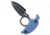 Kubey Knives Kubey Knives Cavy Fixed Blade Push Dagger Knife Blue G-10 2.25" Black SW, Blue, Sandvik 14C28N, adult, BHQ-210959