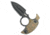 Kubey Knives Kubey Knives Cavy Fixed Blade Push Dagger Knife Ultem 2.25" Black SW, Yellow, Sandvik 14C28N, adult, BHQ-210961