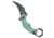 Kubey Knives Kubey Knives Rogue Liner Lock Karambit Knife Jade G-10 2.9" Black SW, Jade, Sandvik 14C28N, adult, BHQ-209105