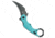 Kubey Knives Kubey Knives Rogue Liner Lock Karambit Knife Tiffany Blue G-10 2.9" Black SW, Blue, Sandvik 14C28N, adult, BHQ-209104