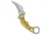 Kubey Knives Kubey Knives Rogue Liner Lock Karambit Knife Ultem 2.9" Stonewash, Yellow, 14C28N, adult, BHQ-208722