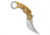Kubey Knives Kubey Knives Velociraptor Fixed Blade Pikal Karambit Knife Ultem 3" SW, Yellow, 14C28N, adult, BHQ-220164