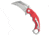 Kubey Knives Kubey Knives Wrath Liner Lock Karambit Knife Red G-10 2.7" Bead Blast, Red, Sandvik 14C28N, adult, BHQ-200587