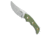 Kubey Knives Kubey Willumsen Hunter Fixed Blade Knife Green G-10 3.4" Stonewash, Green, 14C28N, adult, BHQ-200446